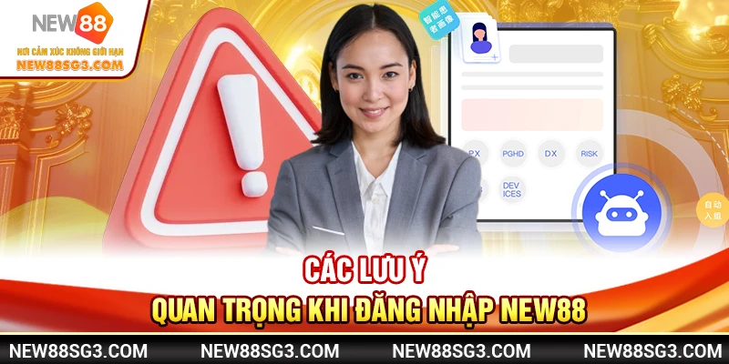 Các lưu ý quan trọng khi đăng nhập New88